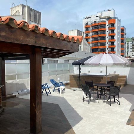 Cobertura Guaruja Apto Com Jacuzzi E Churrasqueira Exterior photo
