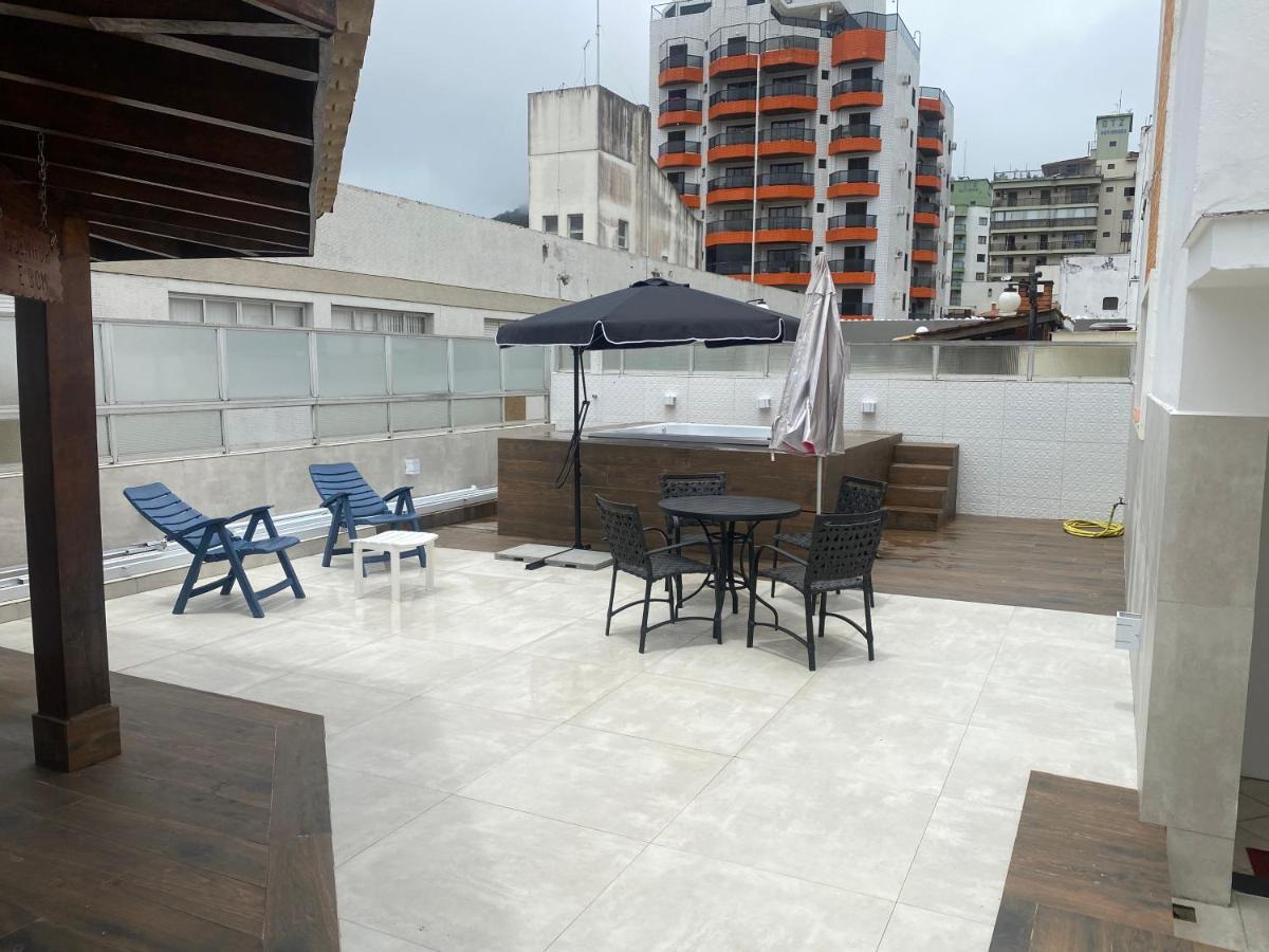 Cobertura Guaruja Apto Com Jacuzzi E Churrasqueira Exterior photo