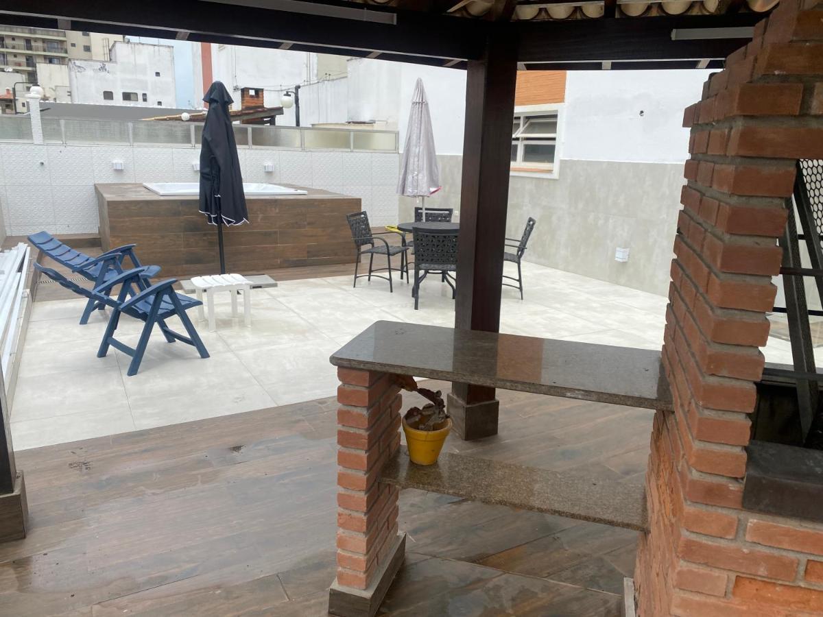 Cobertura Guaruja Apto Com Jacuzzi E Churrasqueira Exterior photo