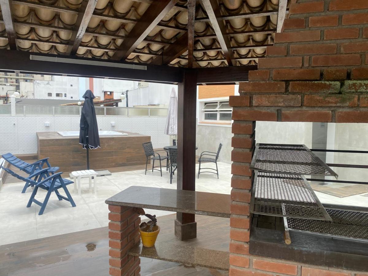 Cobertura Guaruja Apto Com Jacuzzi E Churrasqueira Exterior photo